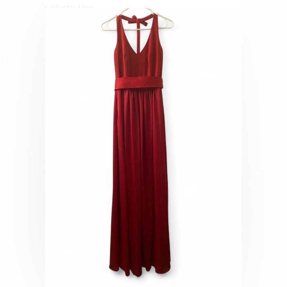 Vera Wang Ruby Red Maxi Dress
